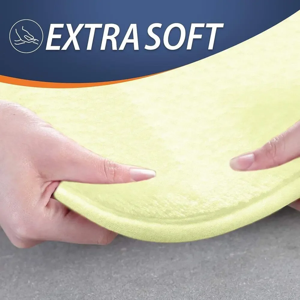 Walensee Extra Thick Memory Foam Bath Mat 24x48 Yellow Non-Slip Absorbent Rug